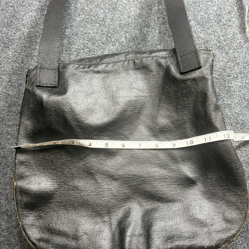 Vintage Waxed Canvas Messenger Bag Field Bag Satchel Black Postal? Military?